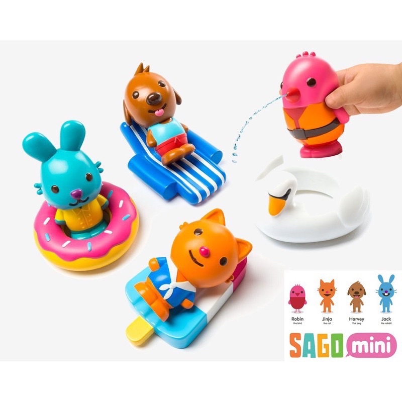 (Set 6 món) Bộ đồ chơi phun nước nhà tắm Bath Toys SAGO MINI