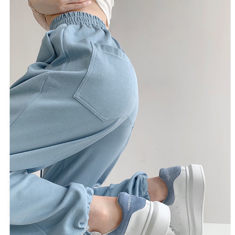 Quần dài COZOKC ống suông phối dây rút thời trang dành cho nữ