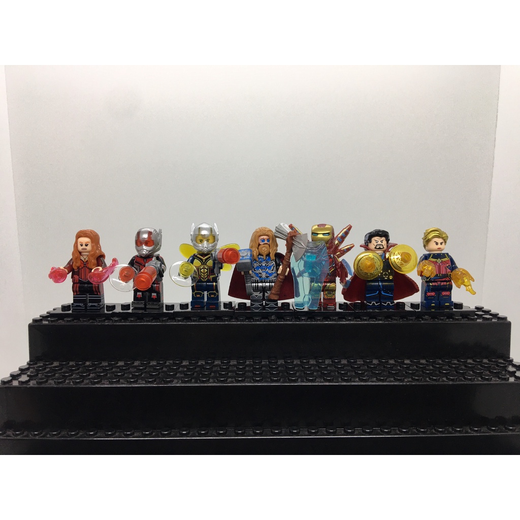 Lego Siêu Anh Hùng Marvels Đồ Chơi Lắp Ráp Non LEGO&amp; Minifigure Iron Man Falcon Ant Man Wasp Doctor Strange Thanos