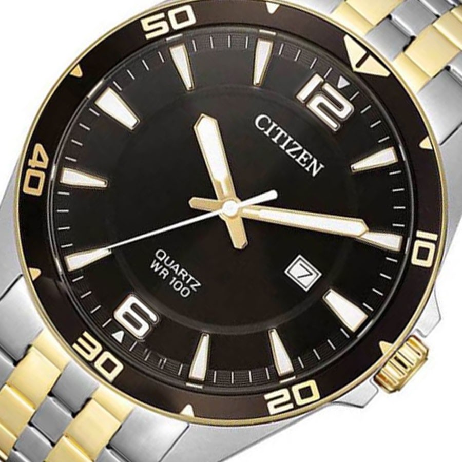 Đồng Hồ Citizen Nam Dây Kim Loại Pin-Quartz BI5059-50E - Mặt Đen (43mm)