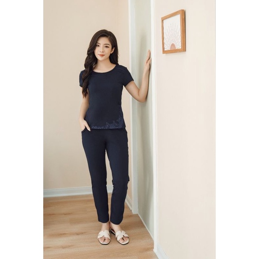 Bộ mặc nhà áo cộc tay quần dài Wonner 22080 Giá 453,000đ