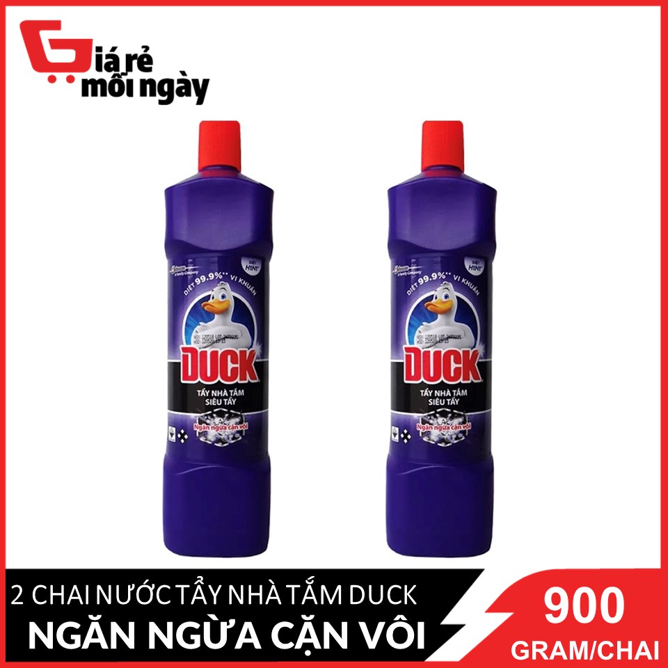 COMBO 2 Nước Tẩy Nhà Tắm Duck Siêu Tẩy Ngăn Ngừa Cặn Vôi 900mlx2