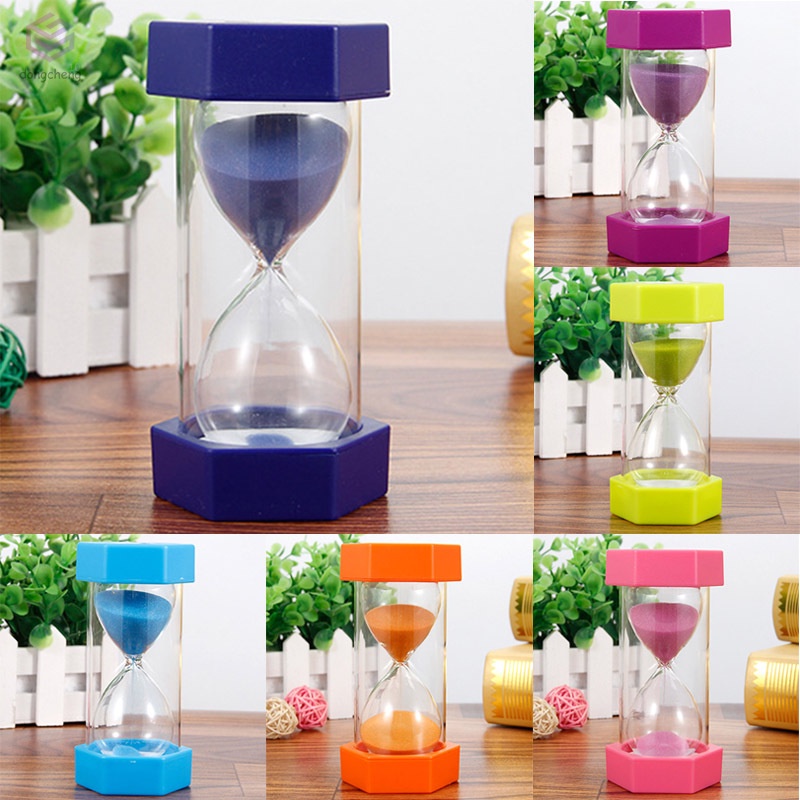Set 1 Đồng Hồ Cát 5/10/15/20/30 Phút Hình Quả Trứng Bằng Nhựa Cát Hỗ Trợ Canh Giờ Nấu Ăn Cho Bé Chơi Game
