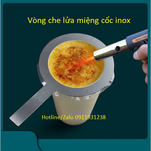 Vòng che lửa miệng ly món trà sữa nướng (inox 100%)