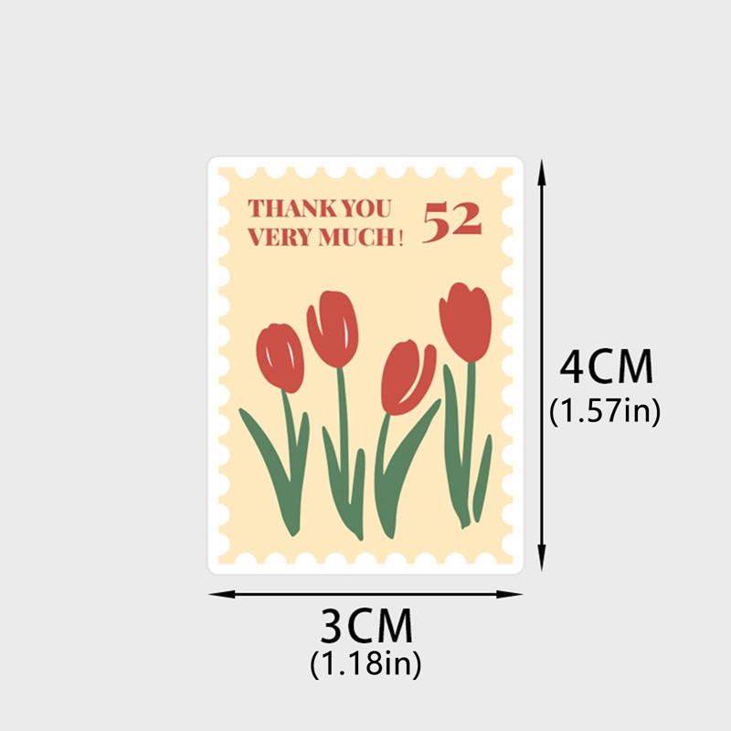 Set 20 / 120 Nhãn Dán Niêm Phong Bao Bì Bánh In Chữ Thank You Độc Đáo