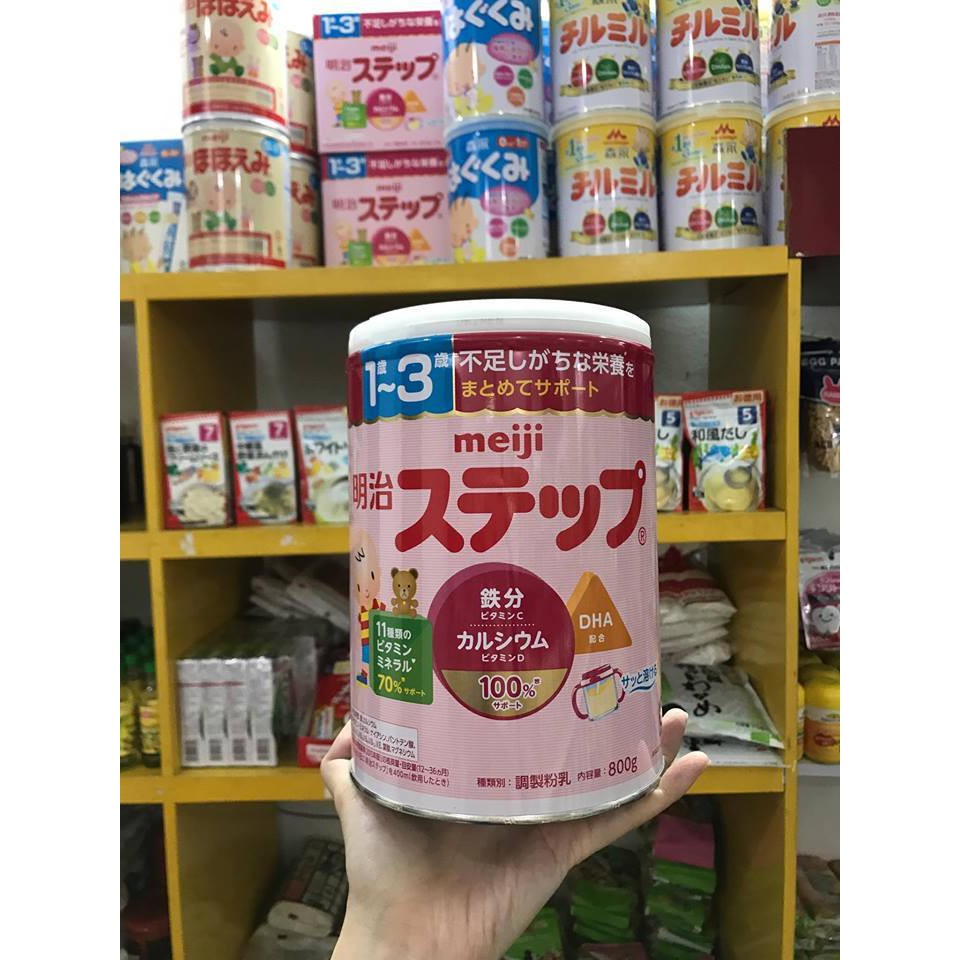 Sữa Meiji 1-3 Hộp 800g (Mẫu Mới 2018) – Hàng Xách Tay