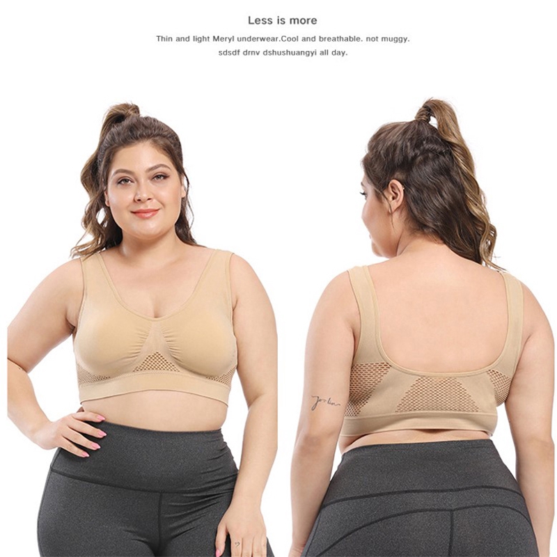 Áo ngực thể thao thoáng khí không gọng co giãn size S-6XL