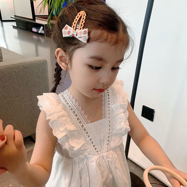 Váy Trắng Sát Nách Cho Bé Gái