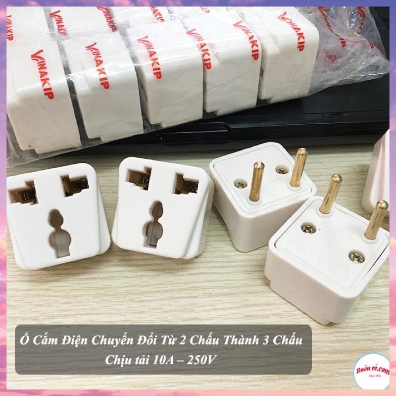 Giắc cắm chuyển đổi 3 chân sang 2 chân - Hàng có sẵn - Gia Dụng Gia Đình