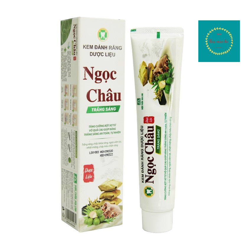 Kem đánh răng dược liệu Ngọc Châu Trắng sáng 100gr / 170g - chính hãng