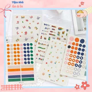 Sticker miếng dán trang trí sổ planner, sổ lưu niệm