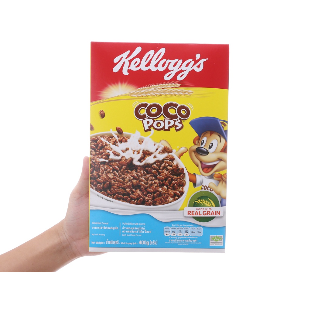 Bánh/Ngũ cốc ăn sáng Kellogg’s Coco Pops (vị Socola) - Hộp 220/400g