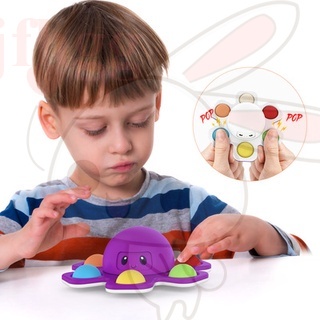 pop it fidget toy among us giá rẻ nhất Đồ chơi nhấn bong bóng hình chú bạch tuột thu quay đầu thay đổi khuôn mặt