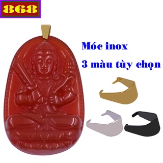 Mặt Phật bản mệnh đá mã não đỏ Phật Hư Không Tạng Bồ Tát 3.6 cm