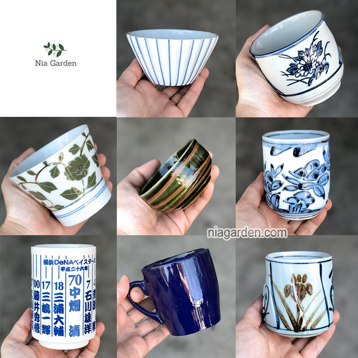 (G30) Cốc gốm Nhật (chưa khoan lỗ) nhiều mẫu - GSN