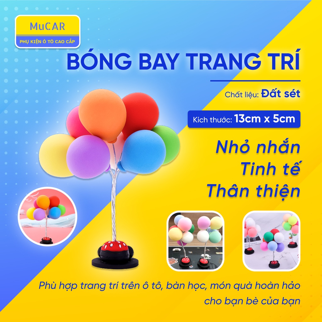 Bóng bay đất xét trang trí xe hơi - Bong bóng nhiều màu để taplo ô tô