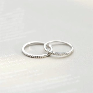 Nhẫn bạc nữ 1 hàng đá - Trang sức bạc Nobsilver