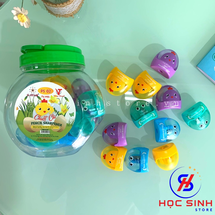 Combo 5 cái chuốt chì PS02 GSTAR 25 cái/hộp - Học Sinh Store