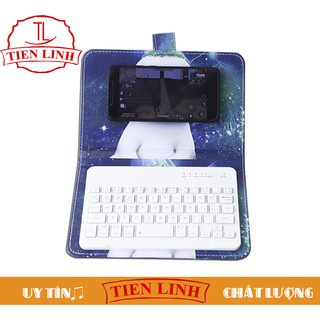 Bao Da + Bàn Phím kết nối Bluetooth không dây cho IPHONE 4/5/6/7/8... Hệ Điều Hành IOS Từ 4 đến 6.5 Inch