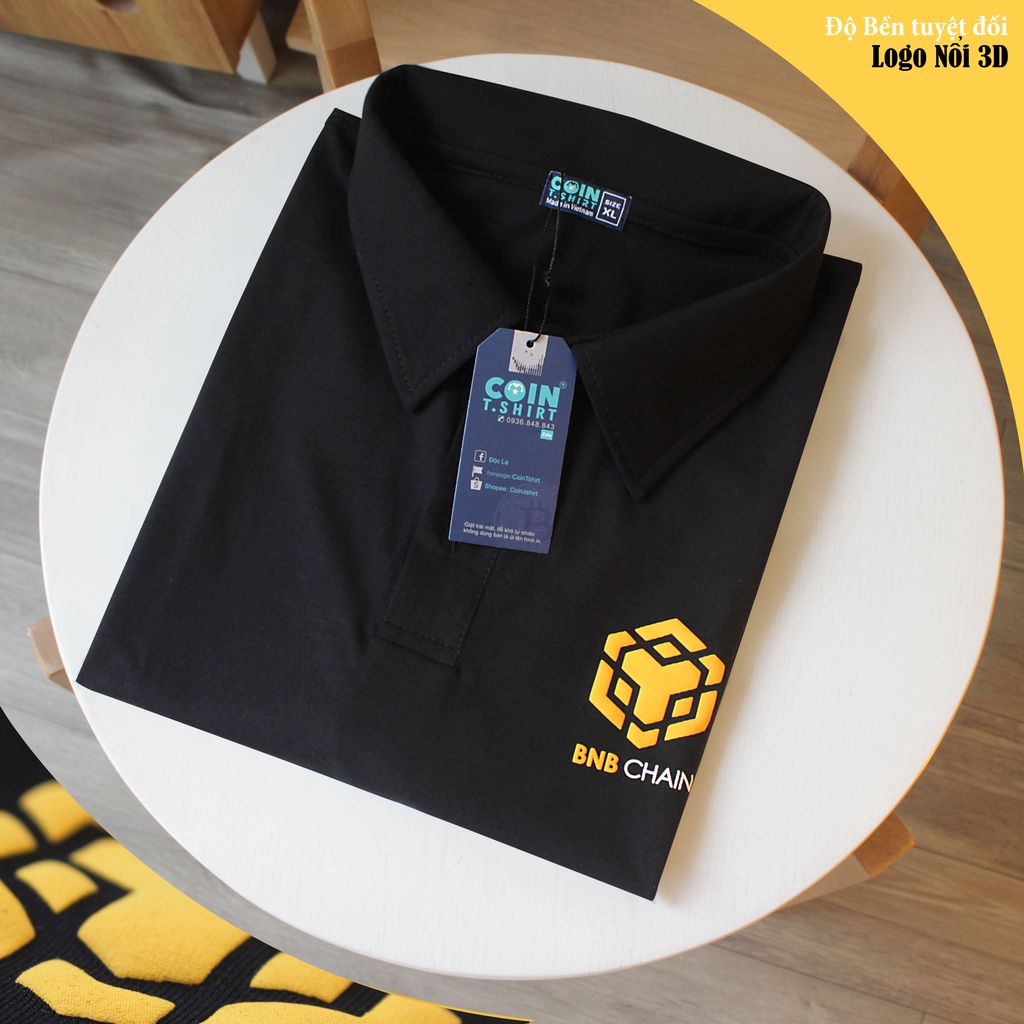 Áo Polo cao cấp BNB Chain, Binance, Bitcoin, CoinTshirt, Ethereum ETH