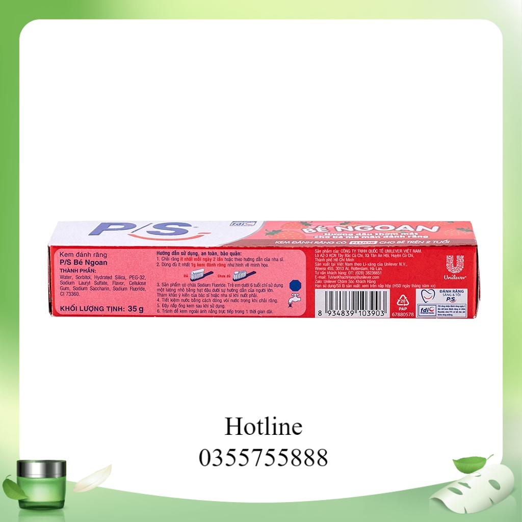 Kem đánh răng P/S Bé Ngoan Hương Dâu 35gr