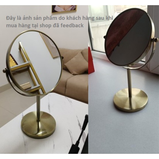 Gương trang điểm cỡ lớn xoay 360 độ - Gương để bàn 2 mặt cỡ đại siêu đẹp | BigBuy360 - bigbuy360.vn