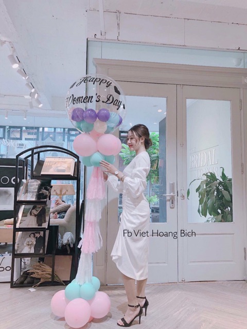 Đầm tay bồng rút 2 màu | BigBuy360 - bigbuy360.vn