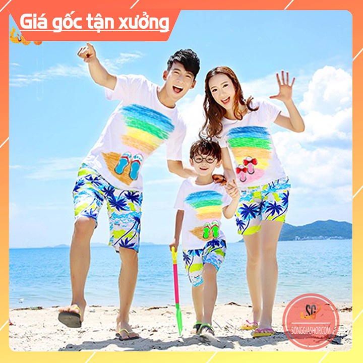 Thời Trang Đi Biển Ấn Tượng - Đủ Size Nguyên Bộ (DDB08) Áo thun giá sỉ
