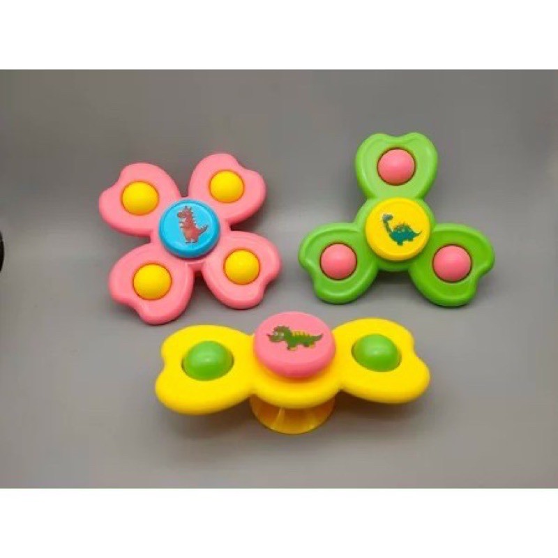 Con quay đồ chơi fidget spinner thiết kế hình động vật hoạt hình có giác hút đọc đáo dành cho các bé