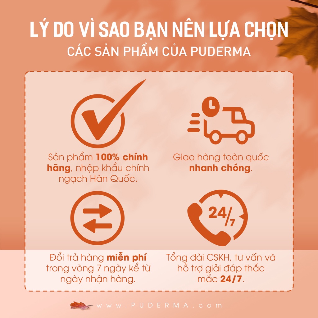 Mặt Nạ Xanh Puderma Dưỡng Da, Cung Cấp Độ Ẩm, Giúp Làm Dịu Da, Ngăn Ngừa Nếp Nhăn, Làm Mờ Vết Nám, Vết Thâm