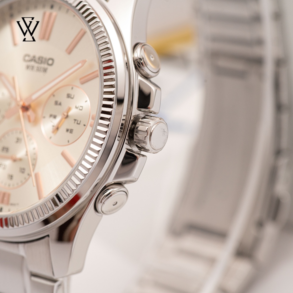 Đồng Hồ Quartz Nam Casio WATCHSTORE MTP-1375D-7A2VDF Thiết Kế Kính Khoáng 42mm, Dây Kim Loại, Vỏ Thép Không Gỉ