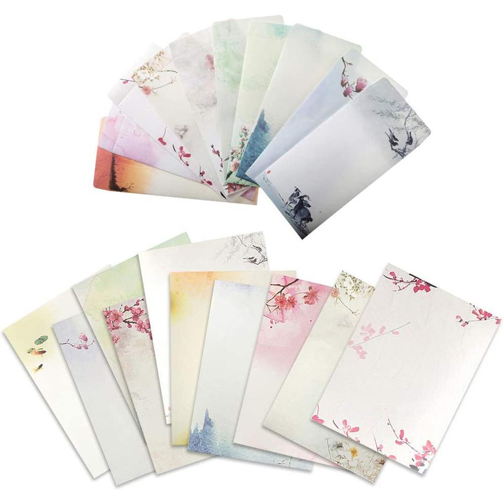 Phong Bì Bằng Giấy Viết Lời Nhắn Thiết Kế Chữ Phong Cách Trung Hoa Cổ Điển