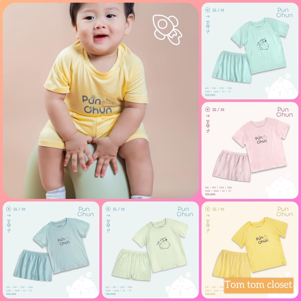 Punchun bộ cộc tay raglan SS2022