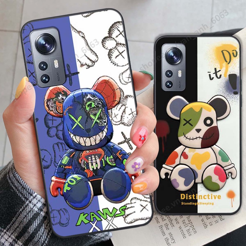 Ốp lưng Xiaomi 12 / Xiaomi 12 Pro hình kaws, bear brick, venom thời trang siêu ngầu