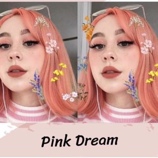 Thuốc nhuộm tóc màu CAM HỒNG Pink Dream + Tặng trợ nhuộm và gang tay