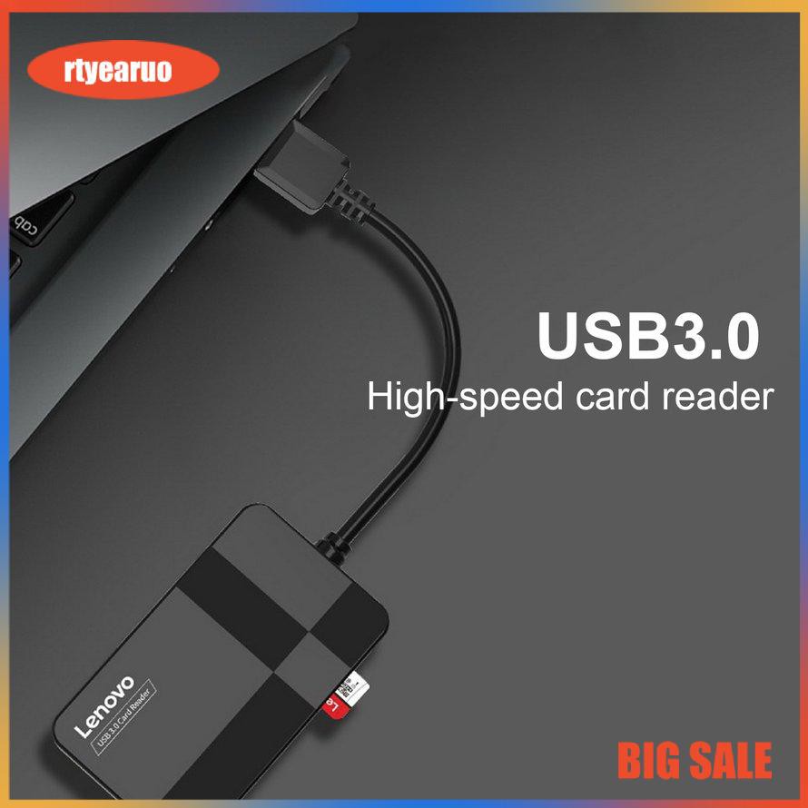 Lenovo D302 USB 3.0 Card Reader,5Gbps 4 in 1 TF CF MS Secure Card Reader