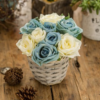 [Order] Giỏ hoa lụa bằng mây