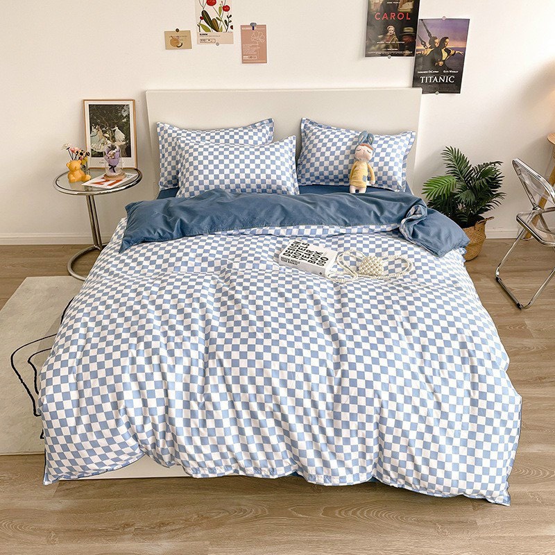 Bộ chăn ga cotton poly set 4 món chăn ga gối cao cấp - hàng nhập khẩu nhiều màu