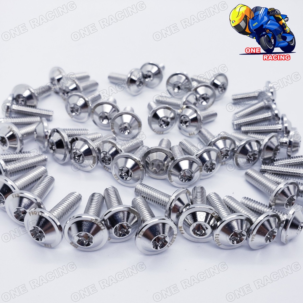 Ốc inox 304, 10 ốc proti 6li gắn dàn áo, ốp pô, xe sirius, exciter, winner, sonic, raider, satria, jupiter, dream, wave