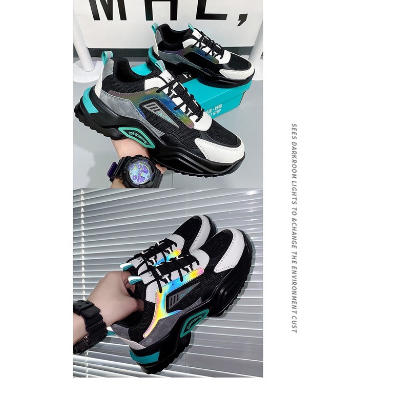 Giày nam sneaker Đế Độn NewPibu Phản Quang Mẫu Mới hót 2022
