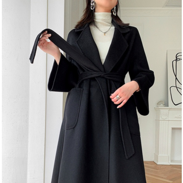 Áo choàng cashmere cao cấp dáng dài thắt đai thời trang sang trọng quý phái phong cách hàn trẻ trung. hàng QC KCC1009 | BigBuy360 - bigbuy360.vn