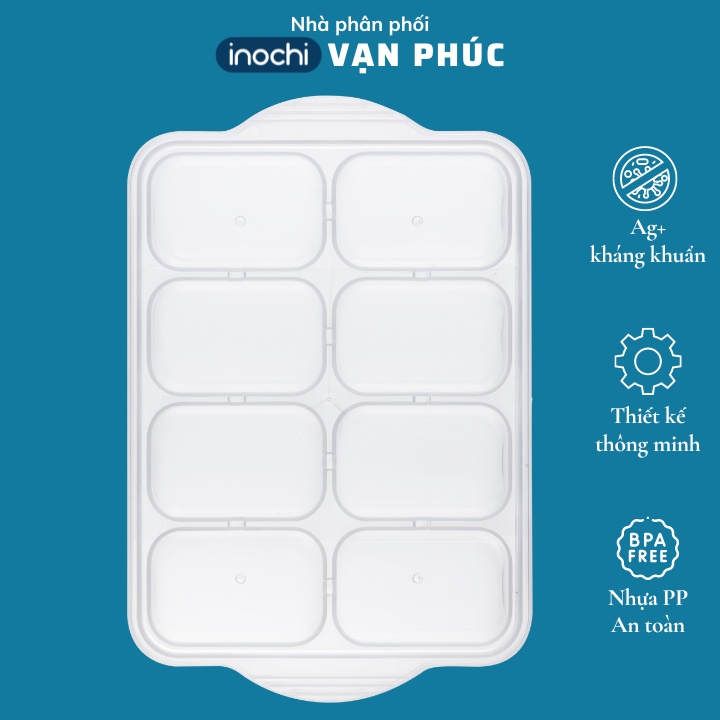 Khay trữ đông đồ ăn dặm cho bé Nhật Bản Inochi Amori, đựng thức ăn, đồ ăn, kháng khuẩn, an toàn tuyệt đối Vạn Phúc