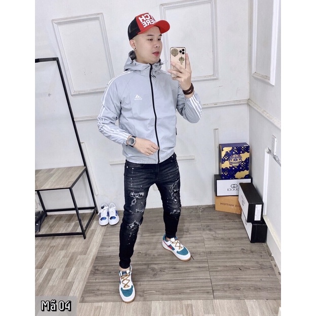 Áo khoác gió nam thể thao, Áo gió adidasss nam 2 lớp loại đẹp