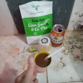 Tinh bột cám gạo cà phê.tắm là phê