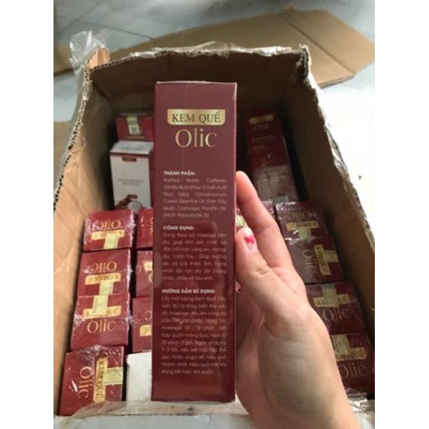 Gel tan mỡ Olic (Chính hãng) gel kem quế olic