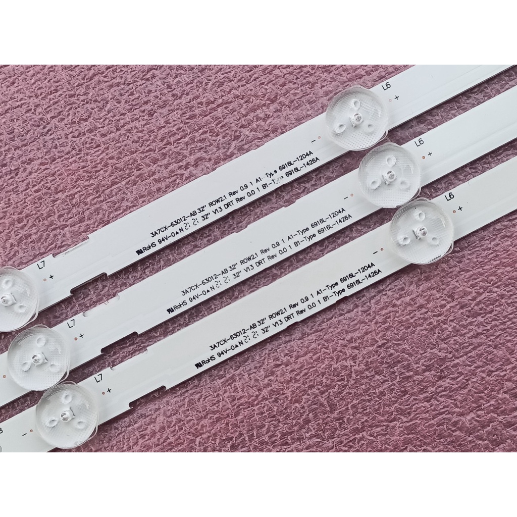 THANH LED TIVI PANASONIC 32B6V HÀNG MỚI 100% BỘ 3 THANH MỖI THANH 7 BÓNG MỖI BÓNG 3V 6916L-1204A 1426A