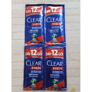 10 gói Dầu Gội Clear Men bạc hà sạch gàu