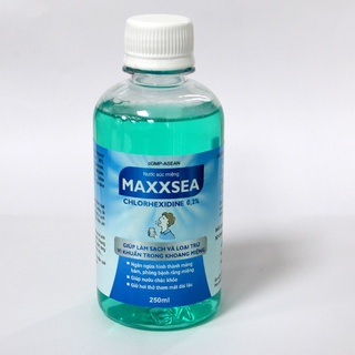 Nước súc miệng MAXXSEA [Chai 250ml] - Chlorhexidine kháng khuẩn [Medoral / maxsea / betadine]