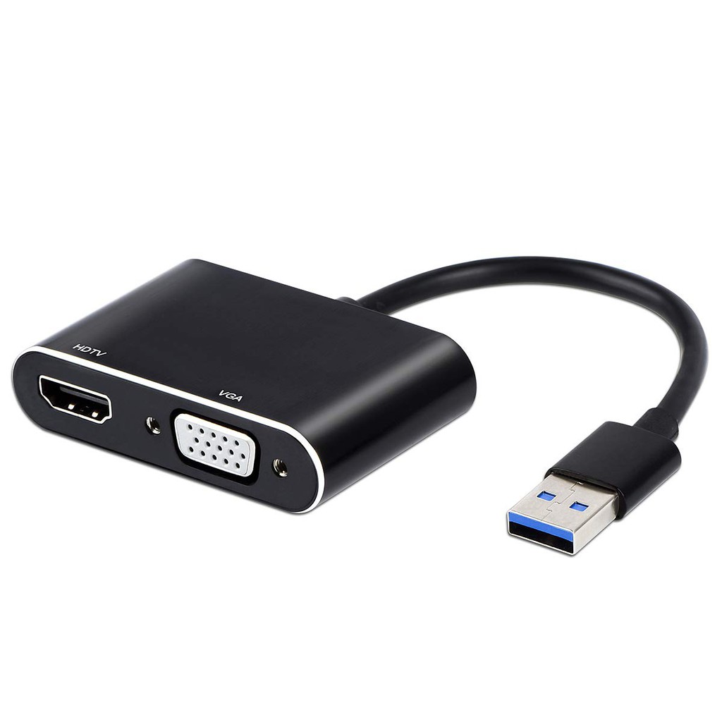 Bộ Chuyển Đổi Usb 3.0 Sang Hdmi-Vga Hỗ Trợ Full Hd