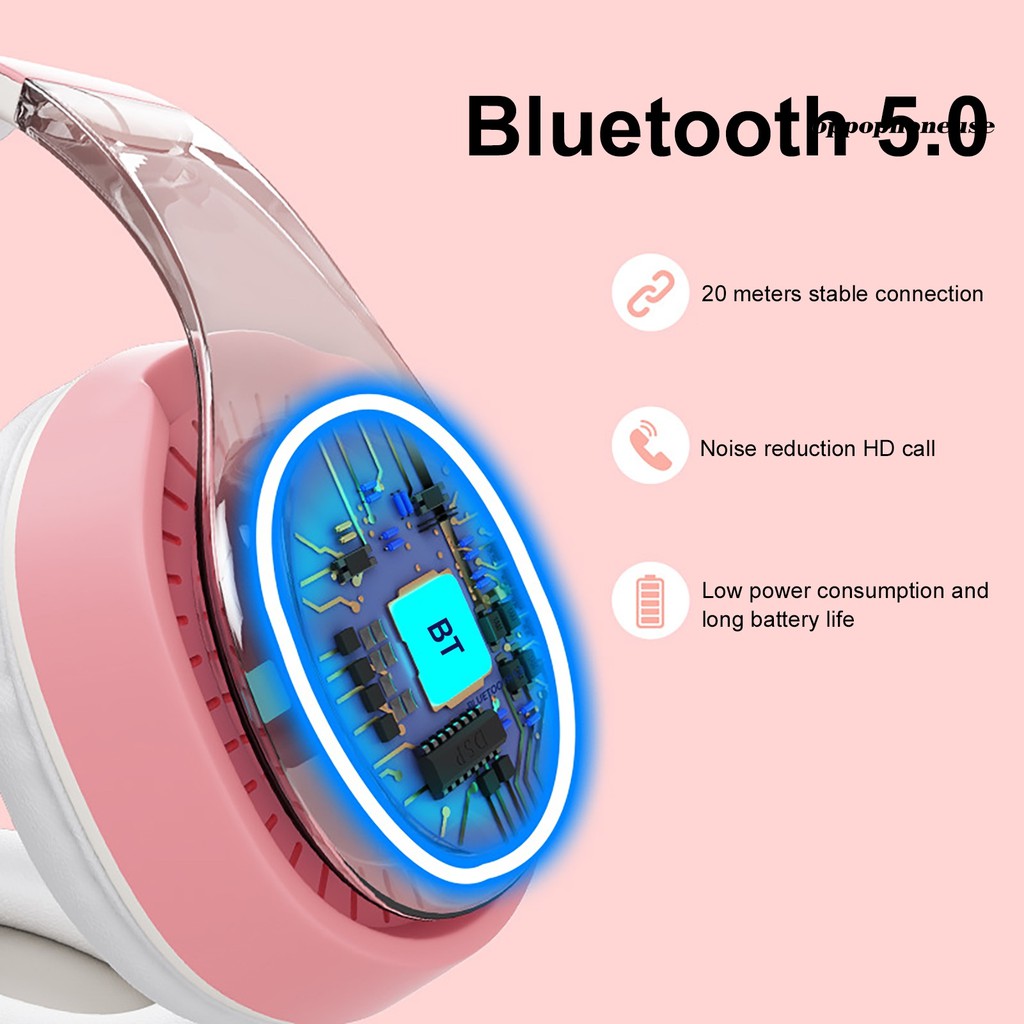 Tai Nghe Bluetooth 5.0 Không Dây Có Đèn Led